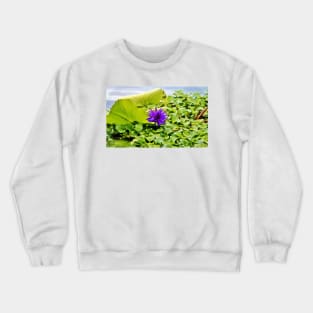 Tropical Purple Flower Crewneck Sweatshirt